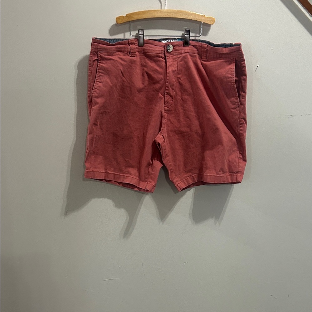 Men's Stylish Red Flat Front Shorts